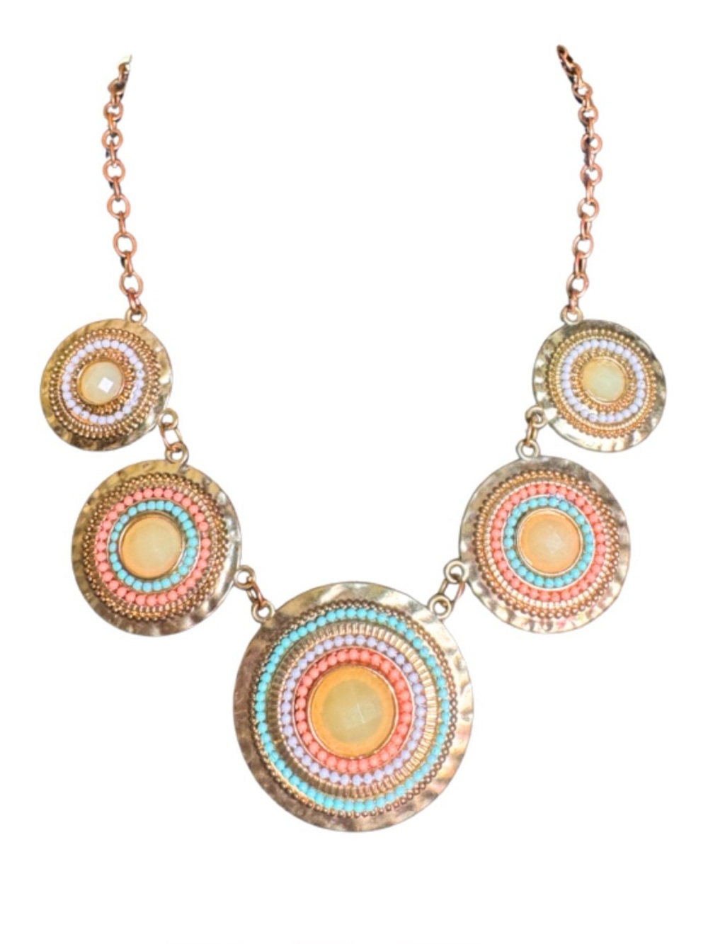 Beautiful Rainbow Shield Necklace